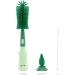 Bottle Brush Baby Bottle Cleaning Brush 3 in 1 Bottle and Teat Cleaning Brush Kit for Cleaning Baby Bottle Nipple Straw Glass Cup Thermoses (Green) 01-green