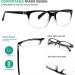 Eyekepper Fashion Retro Reading Glasses for Men & Women - +0.75 Black Square Lenses with Spring Hinges - Buy Online on GoSupps.com