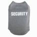 Dog shirt T-shirts puppy summer clothing dog tank top vest security sweat shirt for small dog medium dog cat (s gray) s gray