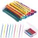 Hair clips with storage box metal 5.5 cm long multi-coloured 50 pieces