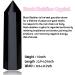 Large Black Obsidian Crystal Point Hexagonal Black Tourmaline Wand - Reiki Balancing Meditation Accessory - Buy Online on GoSupps.com