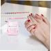 SOESFOUFU Glass Jar Nail Art Brush Cup Pink Crystal Glass Heart-shaped Manicure Tools Acrylic Nails 5.70X5.40X5.40CM Pink - Buy Online on GoSupps.com
