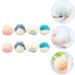 Angoily 8pcs Color Matching Bath Ball & Sponge Set | Body Scrubber Exfoliating Mitts & Shower Accessories for Men - Ideal Beauty Bath Supplies - Buy Online on GoSupps.com