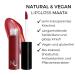 NUI Cosmetics Natural Lipgloss 9 MAATA | Vegan Gluten-Free Cherry Red Make-Up - Glossy Finish - Buy Online on GoSupps.com