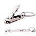 Munkees Ultra-Thin Nail Clippers Keychain, Mini Foldable Nail Cutter with Key Ring, Small Portable Stainless Steel Pocket Manicure Set for Travel, Camping, & Outdoors Silver