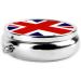 UK Flag Portable Metal Pill Box - Round Mini 3-Compartment with Hinged Design | Ideal for Small Pills & Travel - Shop Now - Buy Online on GoSupps.com