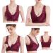 Buy Ltddzz Large Pointed Mastectomy Bra - Front Zipper Wireless Medium Red with Prosthesis Pockets | International Shipping - Buy Online on GoSupps.com