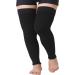 TOFLY Thigh High Compression Stockings - 20-30 mmHg Firm Support - Silicone Band - Footless Sleeves - Black (M) - Buy Online on GoSupps.com