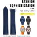 Sawside 20mm Curved Rubber Bracelet for Omega Speedmaster Moonwatch & Seamaster 300 - Black/White with Golden Buckle - Buy Online on GoSupps.com