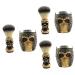 Beavorty 3 sets of traumatic bart brush handmade razor brush man skull skull bearing brush shaving shell for beard facial cleaning brush tool Miss Halloween shaving soap metal