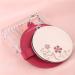 MILESI Cherry Blossom Mini Round Makeup Mirror with Leather Holster - Peach Red Gift for Women - Buy Online on GoSupps.com