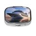 Cruise Ships Printing 2 Compartment Small Pill Case Cute Small Pill Box Purse Pill Boxs Travel Pill Organizer for Pocket Purse and Travel Gifts