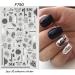 Nail Art Decoration Flower Simple Design Transfer Decals Black Vine Leaf 3D Nail Sticker Alphabet(F-743) - Buy Online on GoSupps.com