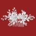 PTORIZNY Wedding Rhinestone Hair Comb Crystal Bride Hair Combs Flower Side Hair Combs Leaf Headpiece Bridal Hair Accessories for Women and Girls (Silver) - Buy Online on GoSupps.com