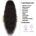 PORSMEER Dark Brown 28 Beach Wave Ponytail Extension - Synthetic Drawstring Clip-In Hairpiece for Women - Buy Online on GoSupps.com