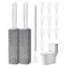 2Pack Pumice Cleaning Stone with Handle Toilet Bowl Cleaner Brush with Disposable Crevice Brush And Replacement Heads for Kitchen/Bath/Pool/Household Cleaning Limescale Deposits Mildew & Grills(White)