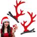 kagrote Christmas Hair Clips - Santa Claus Reindeer Ears Barrettes | Portable Reindeer Antlers Ears Barrettes for Family Women Horn - Buy Online on GoSupps.com