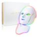 UGWUIA Led Face Mask Light Therapy 7 Color Led Light Therapy Facial Mask Blue Red Light Therapy for Face Acne Reduction Skin Care Mask White