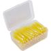 60-Part Interdental Brush Set | Slim & Comfortable Orthodontic Care for Adults & Kids - Yellow - Buy Online on GoSupps.com