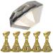 FOMIYES 1 Set manicure practice base fake nail holder fingernail display stands manicure tool nail tips practice holders magnetic base 6 piece set Crystal glass with electroplating diamond Colorful