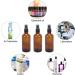 Fogawa 3 100ml Glass Spray Bottles - Brown Transparent Atomizer for Travel Perfume & Essential Oils | Includes Pipette & Funnel - Buy Online on GoSupps.com
