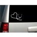 6" White Vinyl"Stethoscope Heart" Decal - Nurse - Doctor - RN - LPN - Made in The USA