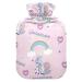 Heat bottles with reference rainbow unicorn cute hot water bottle for pain relief pregnant women hot water bed warmers 2 liters