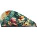 Artistic Abstract Flower Microfiber Hair Towel - Super Absorbent Quick Dry Wrap for Long Curly Thick Hair | Soft Coral Velvet for Women - Buy Online on GoSupps.com