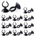 Lezed aquarium suction cups aquarium heating stick suction clips heating stick suction cup holder fish tank suction cups for airline air hose hose pump Air line tubing bracket black 25 pieces (23 * 30mm) 23 * 30mm