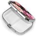 Travel Pill Cases with Mirror | Small Portable 2 Compartment Organizer | Colorful Rose Floral Tablet Holder for Purse - Buy Online on GoSupps.com