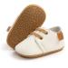RVROVIC Baby Boys Girls Sneakers Anti-Slip Oxford Loafer Flats Infant Toddler PU Leather Soft Sole Baby Shoes 6-12 Months 1 White