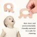 5Pcs Natural Beech Wood Baby Teether Rings - BPA-Free Cute Animal Shapes for Infants Teething (Elephant) - Buy Online on GoSupps.com
