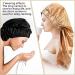 Extra Long Satin Bonnet for Women - 2 Pcs Braid & Curly Hair Bonnets - Soft Silk - Black/Golden - Buy Online on GoSupps.com