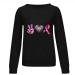 Yihaojia Womens Fall Blouse Crewneck Long Sleeve Shirts Trendy Print Lightweight Casual Breast Cancer Shirts Thin Fall Black#74 X-Large - Buy Online on GoSupps.com