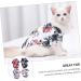 Nusitou Summer Dress for Dogs - 4-Piece Pet Shirt Set | Stylish Striped & Pineapple Tees for Girls - Buy Online on GoSupps.com
