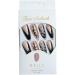 French Tip Press on Nails - Long T Press On Nails with Nail Tips Black V Double Snake Flash diamond False Nail French Shining Powder Design press on nails Acrylic False Nails Cute Artificial Nails - Buy Online on GoSupps.com