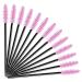 100 Pcs Disposable Mascara Wands Eyelash Brush Spoolies for Eyebrow Eye Lash Extension (Pink) (Pink+Black)