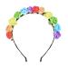 Merroyal Boho Flower Crown - Rainbow Rose Floral Headband Hair Wreath | Stylish Hair Accessory for Any Occasion - Buy Online on GoSupps.com