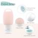 Veroyi Leak Proof Silicone Travel Bottles - Set of 3 Squeezable Travel Tubes with Keychain, Refillable Containers for Shampoo, Lotion, Soap - Buy Online on GoSupps.com