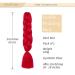 Gairyan Jumbo Braids Extensions - 60cm Ombre Synthetic Braiding Hair for Box & Crochet Braids (Red) - International Shipping Available - Buy Online on GoSupps.com