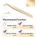Nagaraku Professional Precision Tweezers for Eyelash Extensions - Curved & Straight Gold Stainless Steel (M-01 & M-02) - Buy Online on GoSupps.com
