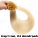 22" Pre Bonded Human Hair Extensions 200 Strands (#60 Platinum Blonde 100g) - Buy Online on GoSupps.com