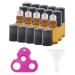 Zalati roller Bottles 15 pieces of glass bottles Small refillable container with stainless steel rollball for sample aroma oil aromatherapy mixtures massage-etheric oils-3 ml 3 ml 15 pieces.