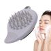 Face Scrubber Double Side Silicone Face Scrub Brush Manual Skin Care Scalp Brush Multi-Use Handheld Scrubber Light Gray