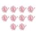 Lurrose 10st eyelashes box plastic eyelash storage box make-up case-organizer false lash holder case false lash storage box eyelashes made of plastic small candlesticks plastic umbrella pink