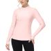 TBMPOY Women's Fleece Mock Neck Long Sleeve Running Shirt - Pink XL - Buy Online on GoSupps.com