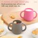 Silikong Tiny Cups (2 oz) for Toddlers - 100% Food-Grade Silicone | Baby Led Weaning Tools - 2 Pack (Pink/Gray) - Buy Online on GoSupps.com