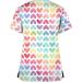TUNUSKAT Women's Short Sleeve Hand Print Scrubs - Summer Nursing Uniform Blouse (XX-Large, Multicolor) - Buy Online on GoSupps.com
