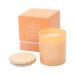 HOME & RELAX Lime & Mandarin Fragrance Candles Wood Lid Candle Gifts for Women Candles for Home Scented Bathroom Essential Stress Relief Candle Christmas Candles 60H Burn Time 7.7oz Orange Candle
