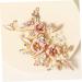 FOYTOKI Flower Leaf Comb Flower Bridal Hair Comb Rhinestone Bridal Hair Comb Bridal Hair Accessories Wedding Hair Comb Crystal Bridal Hair Comb Bride Headgear The Flowers Alloy Rhinestone - Buy Online on GoSupps.com